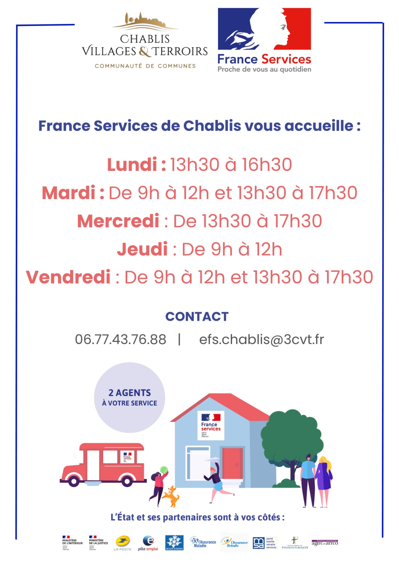 Affiche horaire France services 