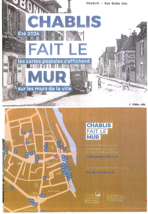 AFFICHE CARTE POSTALE ANCIENNE RUE DE CHABLIS